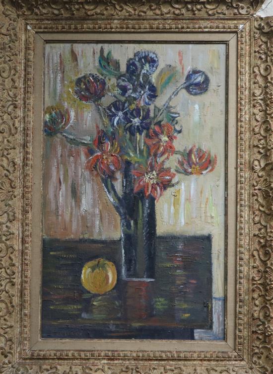 Bossard Still life of flowers in a vase 60 x 36cm.